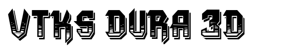 VTKS Dura 3d font preview